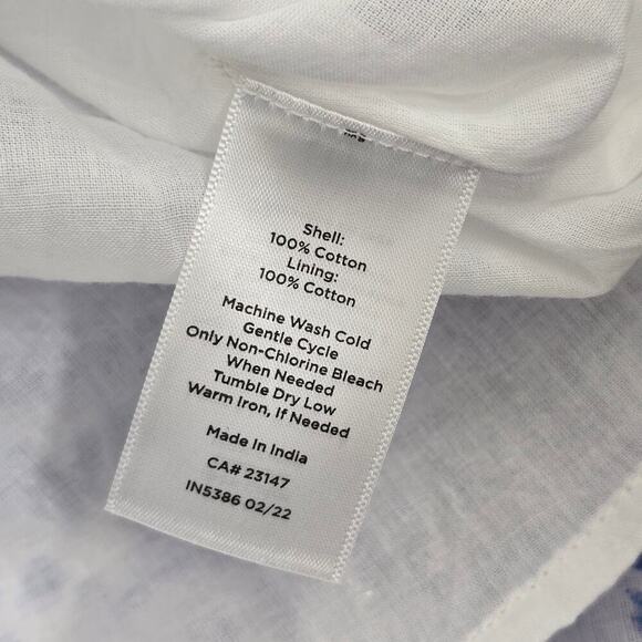 Talbots Tiered Maxi Dress 8 Watercolor Medallion Print Lined Cotton Sleeveless - Picture 11 of 11